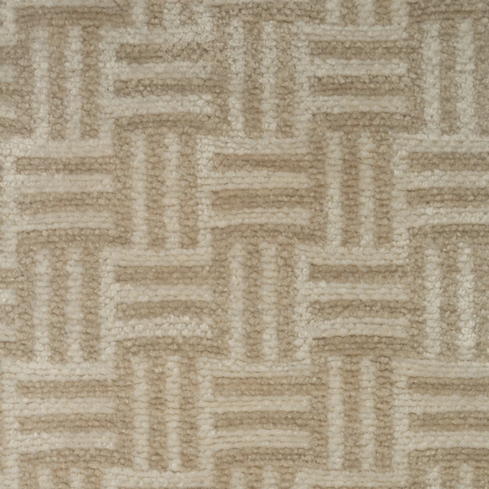 Cream basketweave loop rug