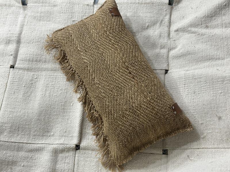 Ivory linen with a fine grid, shown in a styled setting