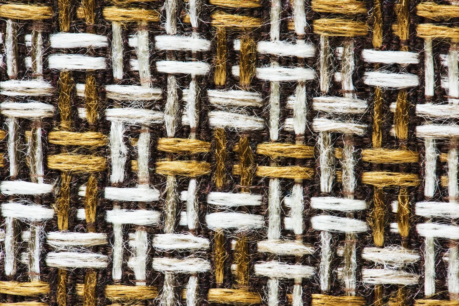 Ochre and brown weave detail