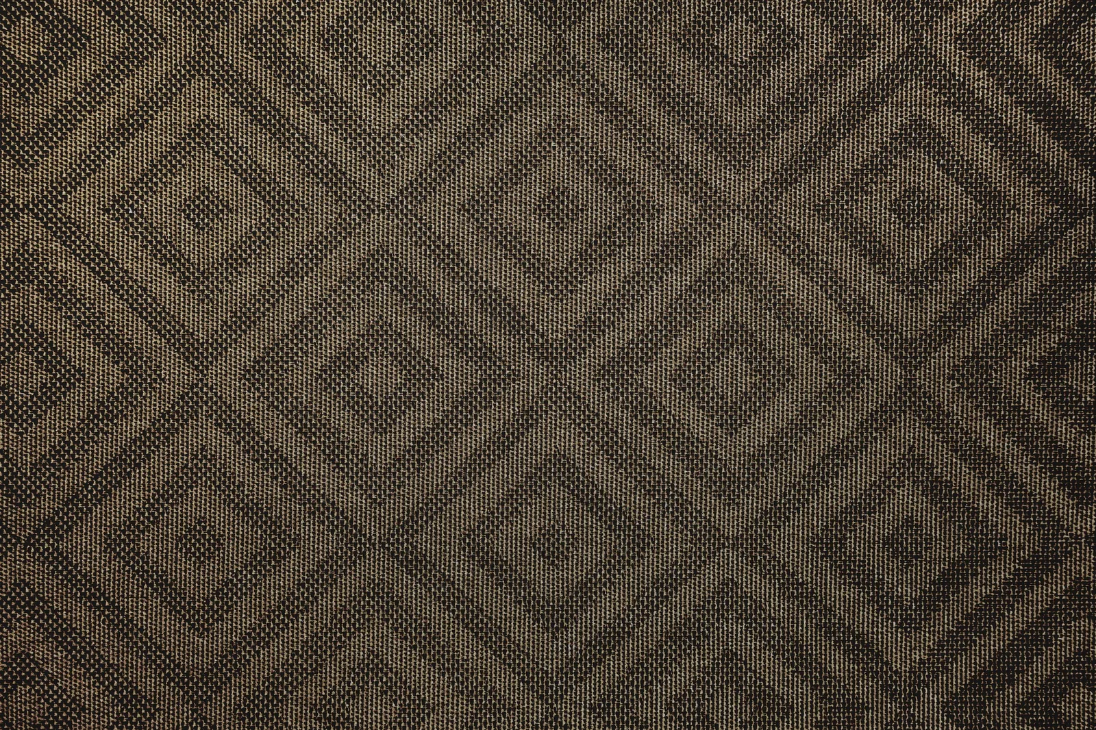 Olive and brown diamond-pattern rug detail