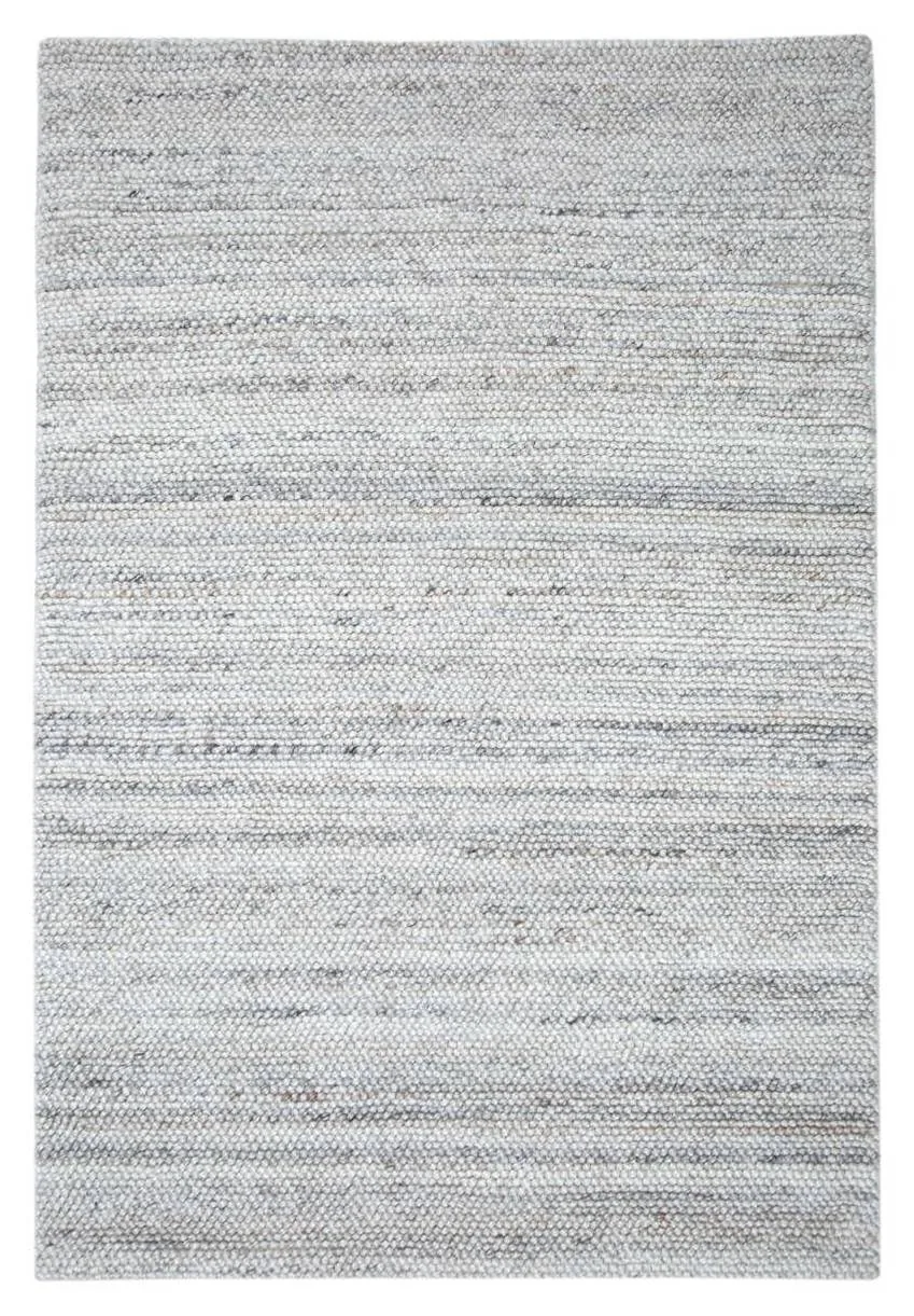 Grey heather stripe handloom rug