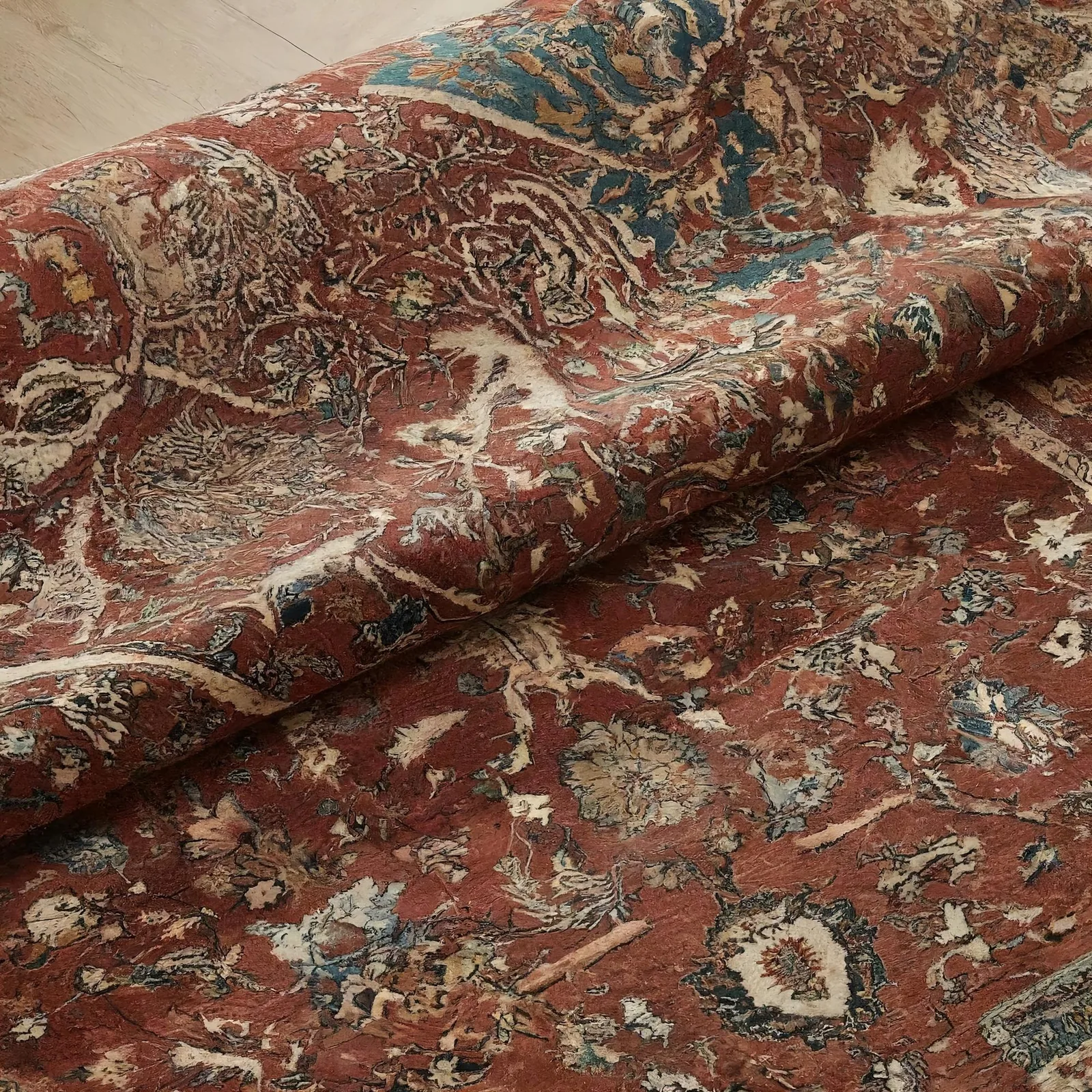 Stack of finished rugs